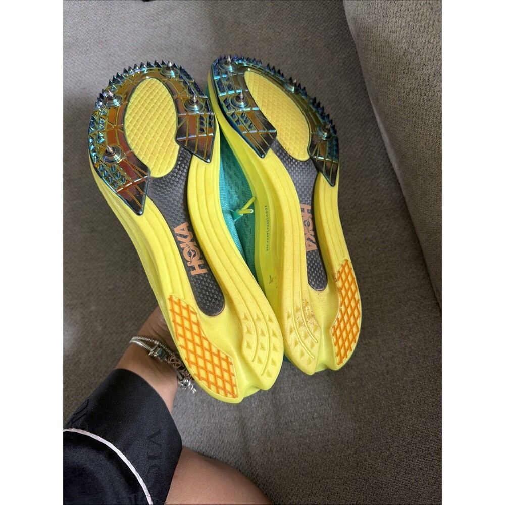 HOKA Cielo X MD Running Shoes Spikes US Men’s 9.5 US / Teal Unisex - Picture 6 of 7
